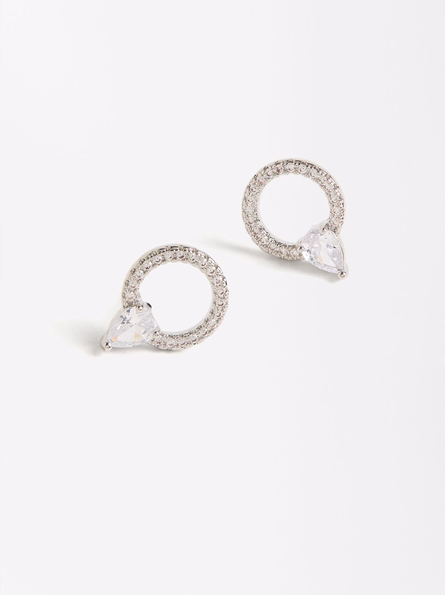 Creolen Mit Zirkonia, Silber